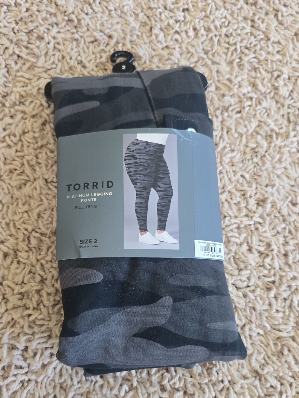 torrid Black & Gray Camo Ponte Leggings